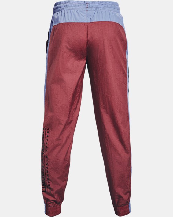 Men's UA Woven Track Pants, Red, pdpMainDesktop image number 6